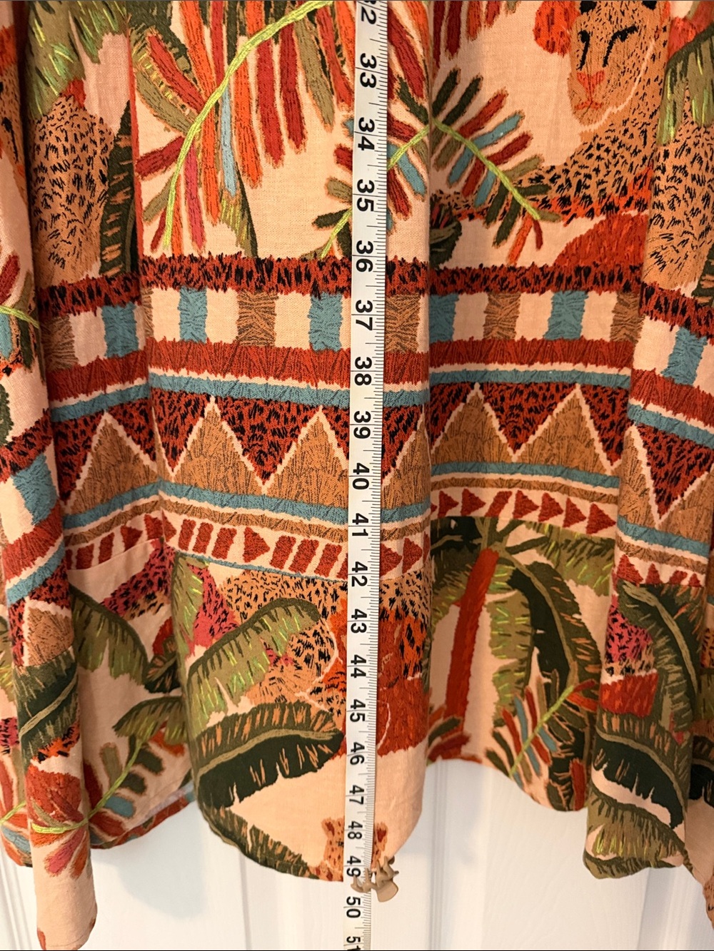 FARM Rio Coral Pink Tropical Print Maxi Dress with Green Leaves - Picture 3 of 4